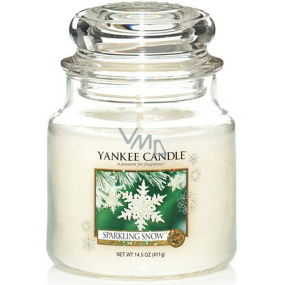 Yankee Candle Sparkling Snow - Jiskrný sníh vonná svíčka Classic střední sklo 411 g