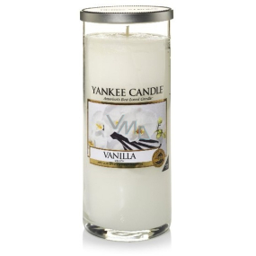 Yankee Candle Vanilla - Vanilka décor vonná svíčka velký válec sklo 75 mm 566 g