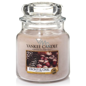 Yankee Candle Ebony & Oak - Eben a dub vonná svíčka Classic střední sklo 411 g