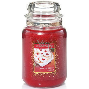 Yankee Candle Merry Berry Linzer - Linecké cukroví vonná svíčka Classic velká sklo 623 g