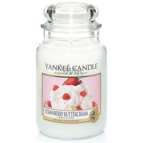 Yankee Candle Strawberry Buttercream - Jahody se šlehačkou vonná svíčka Classic velká sklo 623 g