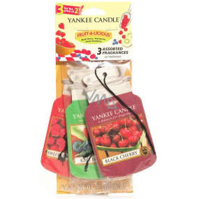 Yankee Candle Fruit A Licious - Mix ovoce Classic vonná visačka do auta papírová sada 3 kusy x 12 g
