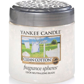Yankee Candle Clean Cotton - Čistá bavlna Spheres voňavé perly neutralizují pachy a osvěží malé prostory 170 g