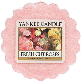 Yankee Candle Fresh Cut Roses - Čerstvě nařezané růže vonný vosk do aromalampy 22 g