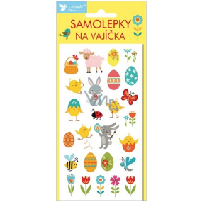 Samolepky na vajíčka velikonoční nové gelové veselé velikonoce č.2 19 x 9 cm