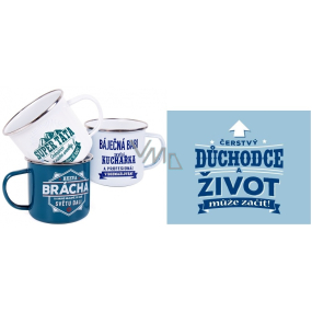Albi Plechový hrnek s nápisem Důchodce 250 ml