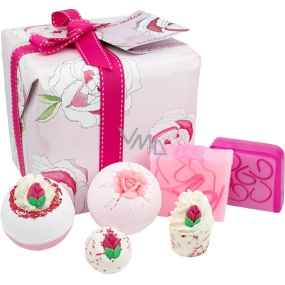 Bomb Cosmetics Růžová zahrada - Rose Garden balistik 2 x 160 g + kulička 30 g + špalíček 50 g + mýdlo 2 x 100 g, kosmetická sada
