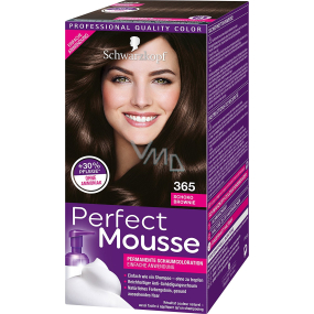 Schwarzkopf Perfect Mousse Permanent Foam Color barva na vlasy 365 Čokoládový fondán