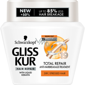 Gliss Kur Total Repair regenerační maska na suché a namáhané vlasy 300 ml