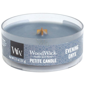 WoodWick Evening Onyx - Večerní onyx vonná svíčka s dřevěným knotem petite 31 g