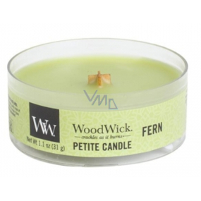 WoodWick Fern - Kapradina vonná svíčka s dřevěným knotem petite 31 g