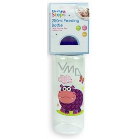 First Steps Jungle 0+ kojenecká láhev Hroch 250 ml