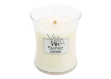 WoodWick Island Coconut - Kokosový ostrov vonná svíčka s dřevěným knotem a víčkem sklo střední 275 g