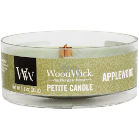 WoodWick Applewood - Jabloňové dřevo vonná svíčka s dřevěným knotem petite 31 g