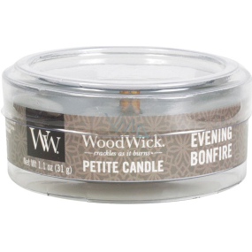 WoodWick Evening Bonfire - Večer u táboráku vonná svíčka s dřevěným knotem petite 31 g