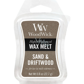WoodWick Sand & Driftwood - Písek a naplavené dřevo vonný vosk do aromalampy 22.7 g