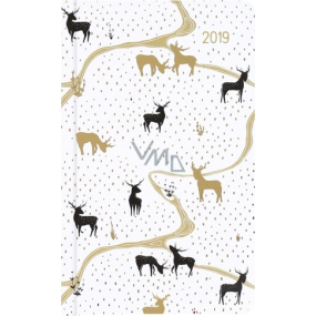 Albi Diář 2019 kapesní týdenní Zlatí jeleni 15,5 x 9,5 x 1,2 cm