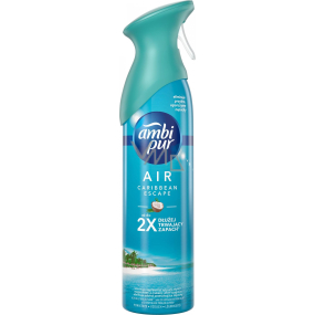 Ambi Pur Air Caribbean Escape 2 x déle trvající vůně osvěžovač vzduchu sprej 300 ml