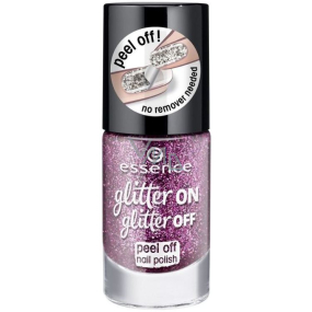 Essence Glitter on Glitter Off Peel Off Nail Polish slupovací lak na nehty 03 Party Queen 8 ml