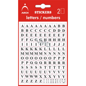 Arch Samolepicí písmena A-Z v blistru + bonus, výška 5 mm 2 archy
