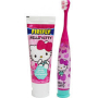 Hello Kitty 6+ Turbo elektrický kartáček na zuby měkký na baterie + Žvýkačková zubní pasta 75 ml