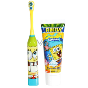 SpongeBob Elektrický zubní kartáček měkký + Bubble gum zubní pasta 75 ml pro děti