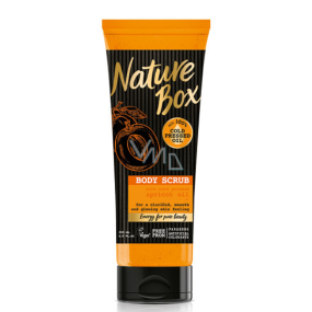 Nature Box Meruňka Vitamínový antioxidant tělový peeling se 100% za studena lisovaným olejem, vhodné pro vegany 200 ml