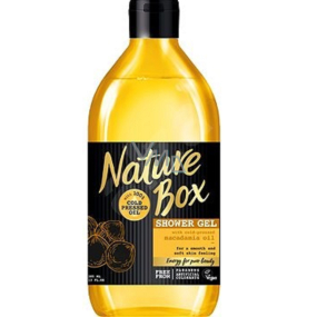 Nature Box Makadamia sprchový gel se 100% za studena lisovaným olejem, vhodné pro vegany pro jemnou pokožku 385 ml