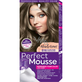 Schwarzkopf Perfect Mousse Permanent Foam Color barva na vlasy 816 Nude Blond