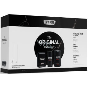 Str8 Original voda po holení 50 ml + deodorant sprej 150 ml + sprchový gel 250 ml, kosmetická sada