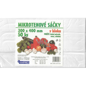 Impro Sáček mikroténový v bloku 30 x 40 cm 50 kusů
