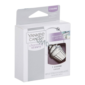 Yankee Candle Charming Scents kovový přívěsek ve tvaru stříbrného dortíku na visačku do auta