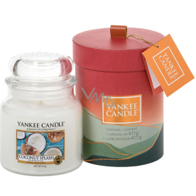Yankee Candle Coconut Splash - Kokosové osvěžení vonná svíčka Classic střední sklo 411 g dárková sada 2018