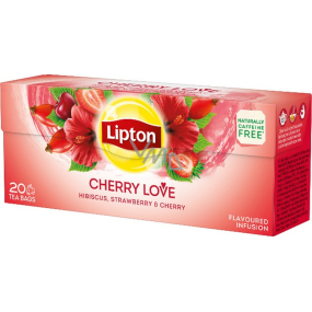 Lipton Cherry Love ovocno-bylinný aromatizovaný čaj 20 nálevových sáčků 36 g