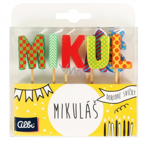 Albi Dortové svíčky jméno - Mikuláš, 2,5 cm