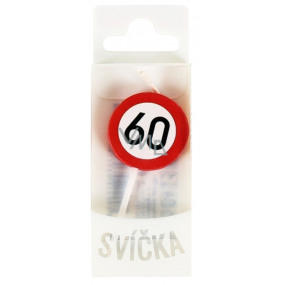 Albi Dortová svíčka single - Značka 60, 2,5 cm