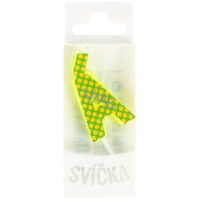 Albi Dortová svíčka single - Písmeno Á, 2,5 cm