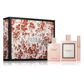 Gucci Bloom parfémovaná voda pro ženy 100 ml + tělové mléko 100 ml + parfémovaná voda 7,4 ml, dárková kazeta