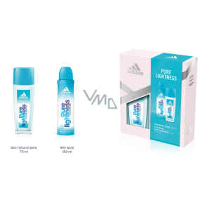 Adidas Pure Lightness parfémovaný deodorant sklo pro ženy 75 ml + deodorant sprej 150 ml, kosmetická sada