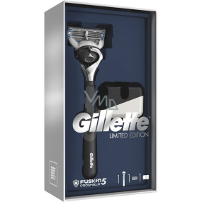 Gillette Fusion5 ProShield holicí strojek s černou rukojetí + stojan na holicí strojek, kosmetická sada, pro muže
