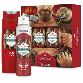 Old Spice BearGlove sprchový gel 250 ml + deodorant sprej 150 ml, kosmetická sada pro muže