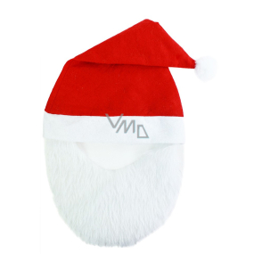 Mikuláš / Santa vánoční čepice s vousy