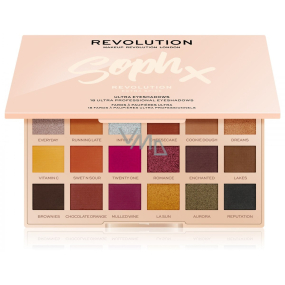 Makeup Revolution X Soph Extra Spice paletka očních stínů 18 x 0,8 g