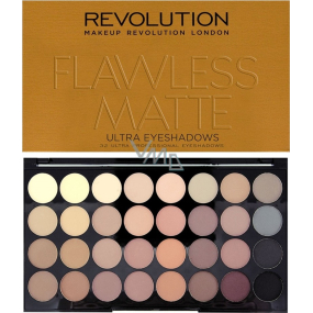 Makeup Revolution Ultra Eyeshadows paletka 32 očních stínů Flawless Matte 16 g