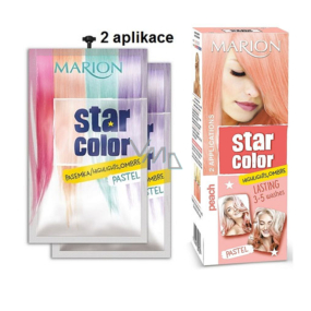 Marion Star Color smývatelná barva na vlasy Peach - Broskvová 2 x 35 ml