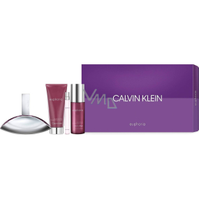 Calvin Klein Euphoria parfémovaná voda pro ženy 100 ml + parfémovaná voda 10 ml + tělové mléko 100 ml + tělová mlha 150 ml, dárková sada