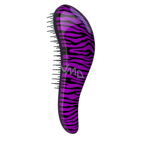 Dtangler Detangling Brush Kartáč pro snadné rozčesání vlasů 18,5 cm Zebra Purple