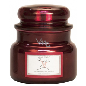 Village Candle Růže a červené ovoce - Rosette Berry vonná svíčka ve skle 2 knoty 262 g