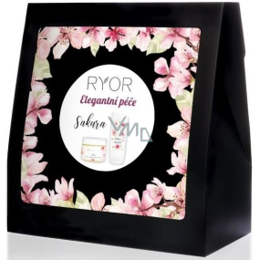 Ryor Sakura Elegantní péče cukrový peeling s japonskou třešní 325 g + sprchový gel s japonskou třešní 200 ml, kosmetická sada