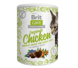 Brit Care Cat Snack Křupavý kuřecí pamlsek s rakytníkem a borůvkami doplňkové krmivo pro dospělé kočky 100 g